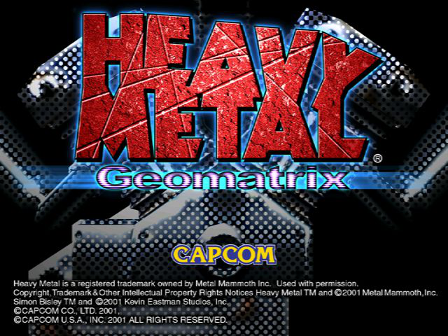 Heavy Metal: Geomatrix Title Screen
